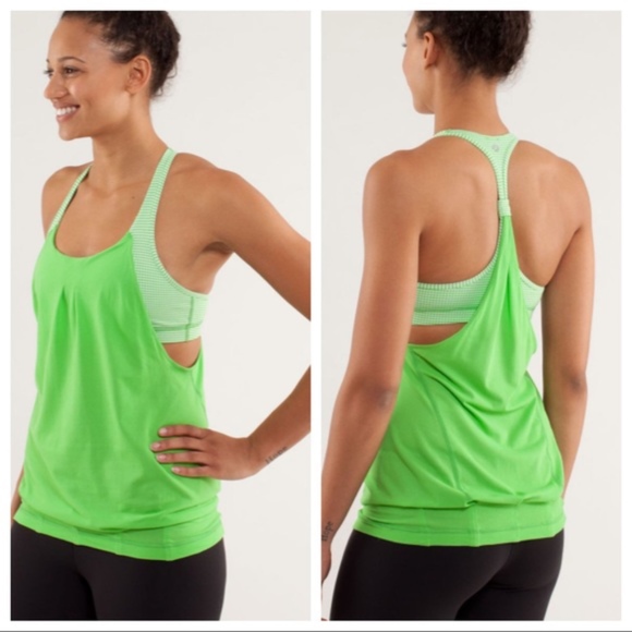 lululemon athletica Tops - NWT Lululemon Practice Freely Green Tank Top Sz 4